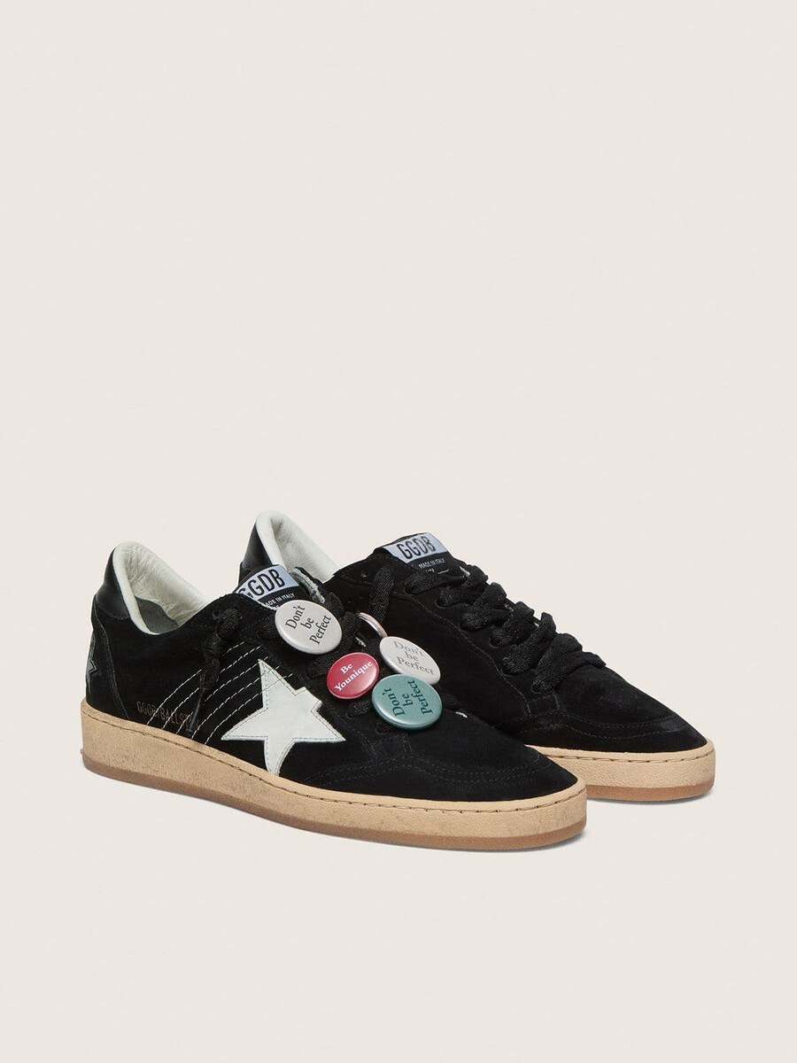 herr ball star ltd i svart mocka med skins