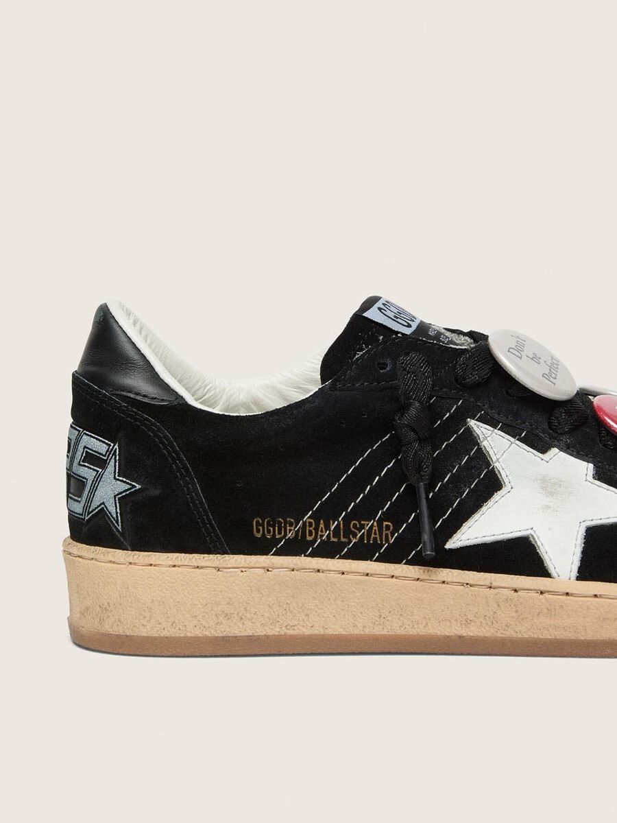 herr ball star ltd i svart mocka med skins