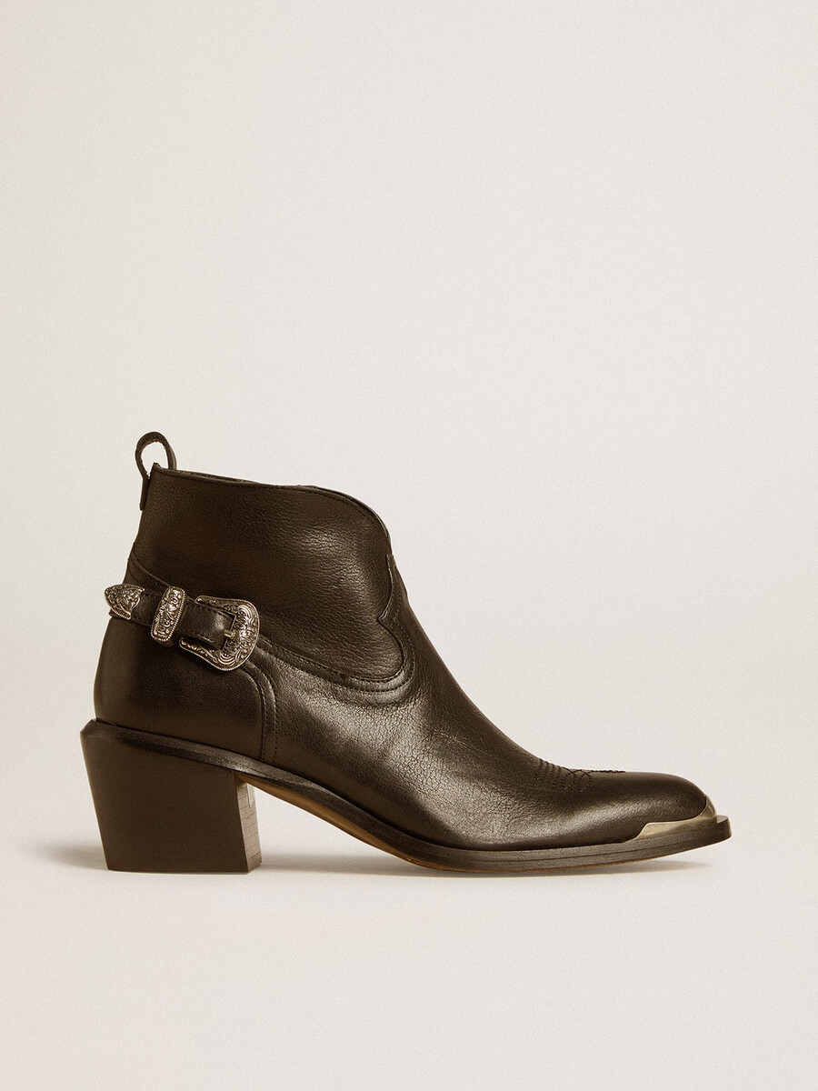patty ankelboots i svart läder