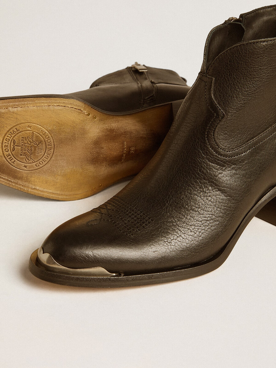 patty ankelboots i svart läder