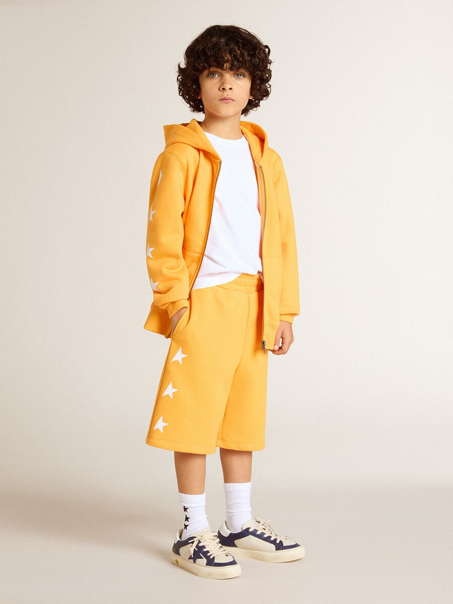 senapsgula shorts för pojkar