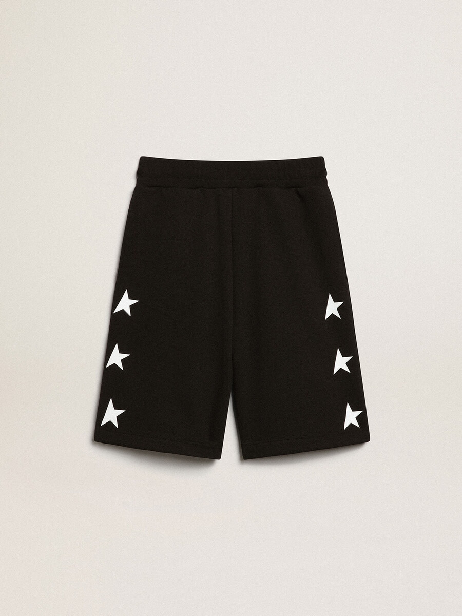 svarta bermudashorts med vita stjärnor för pojkar