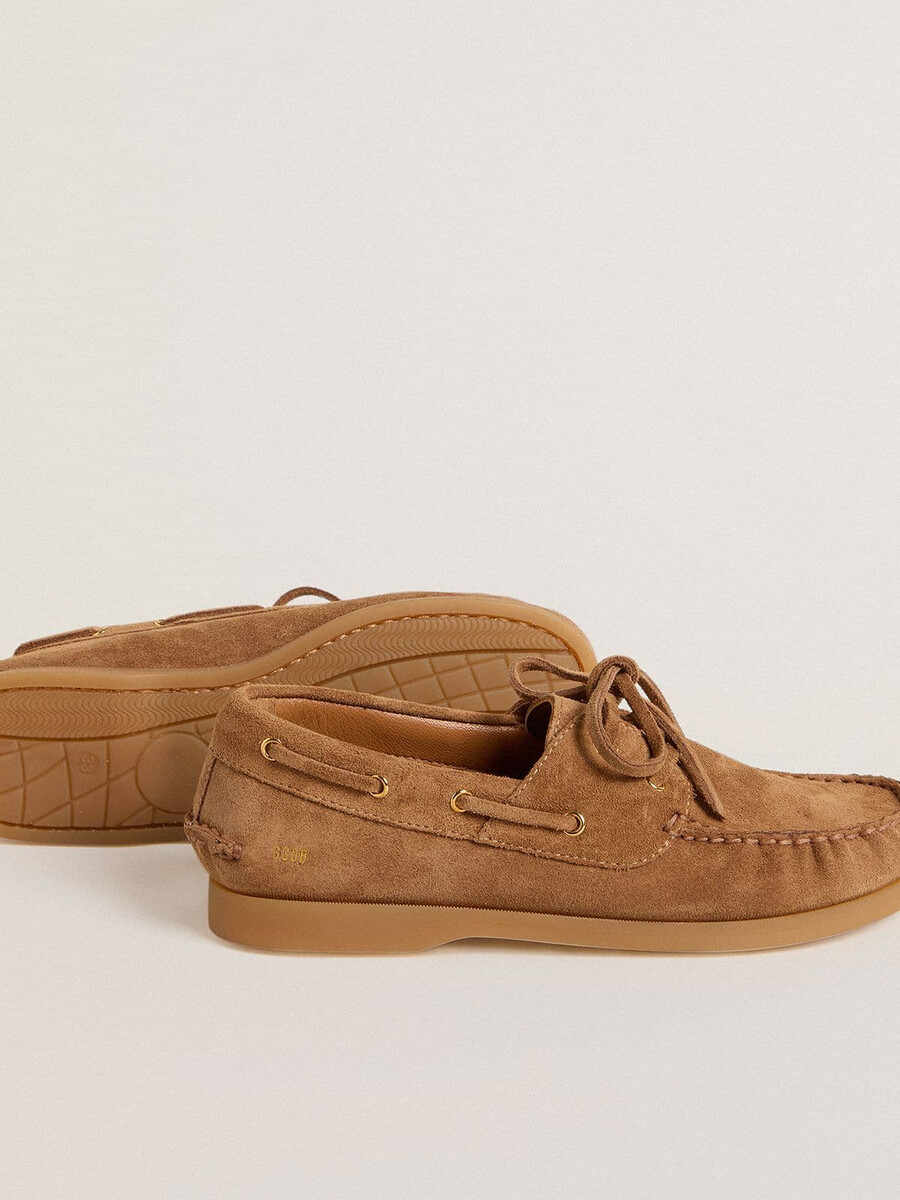 young cruise – ljusbruna loafers i mocka