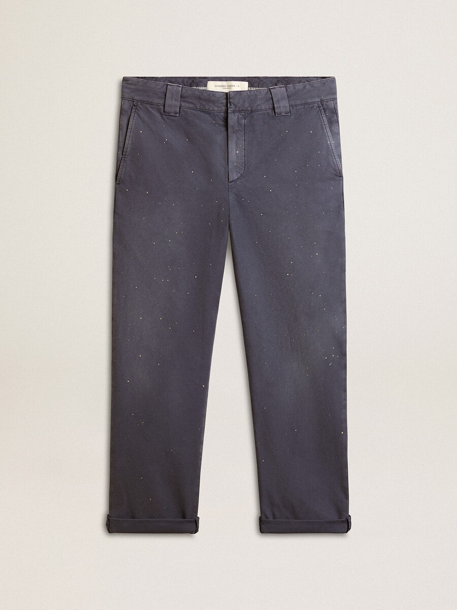 herrchinos i blått med en bekväm look