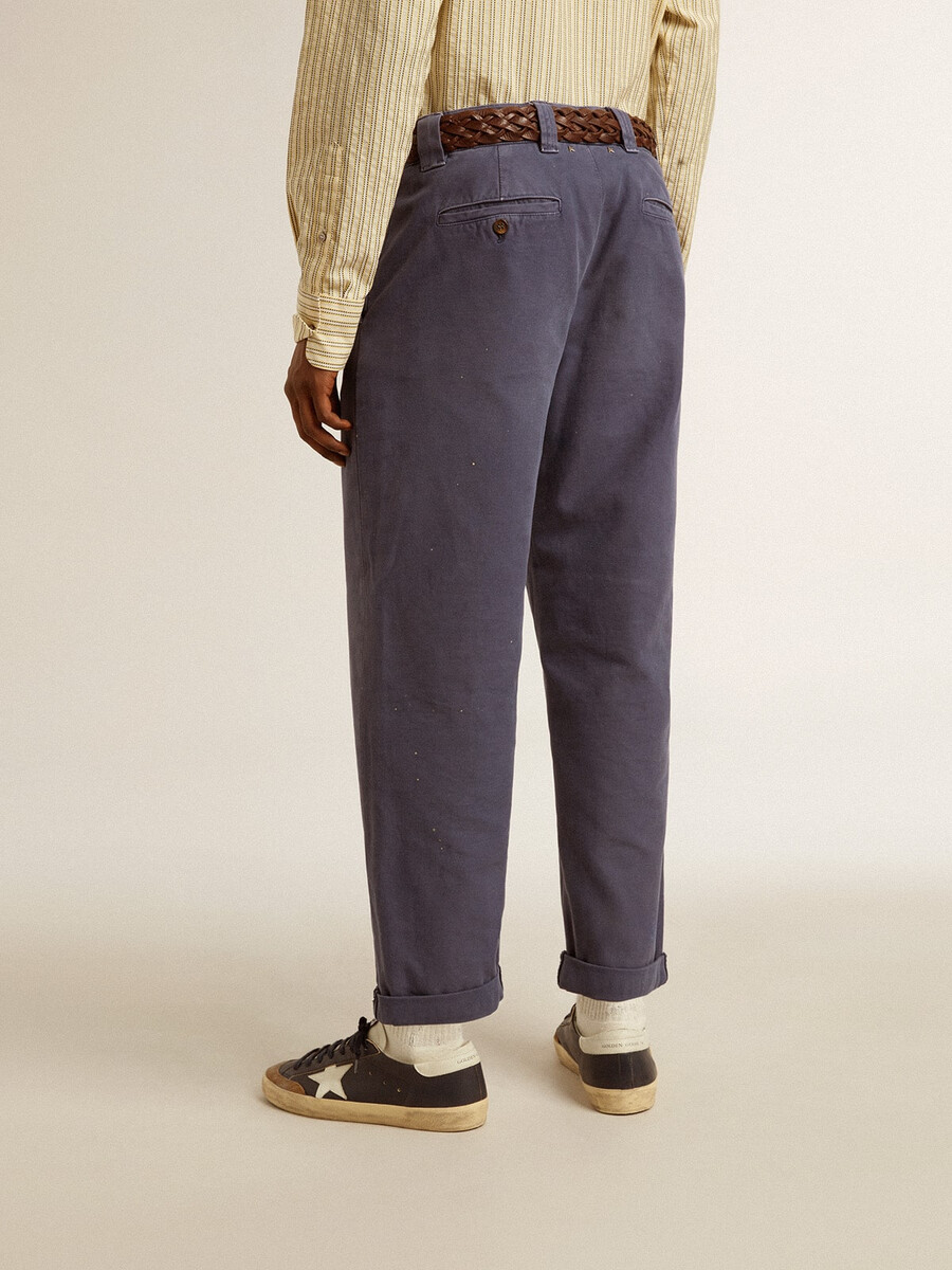 herrchinos i blått med en bekväm look