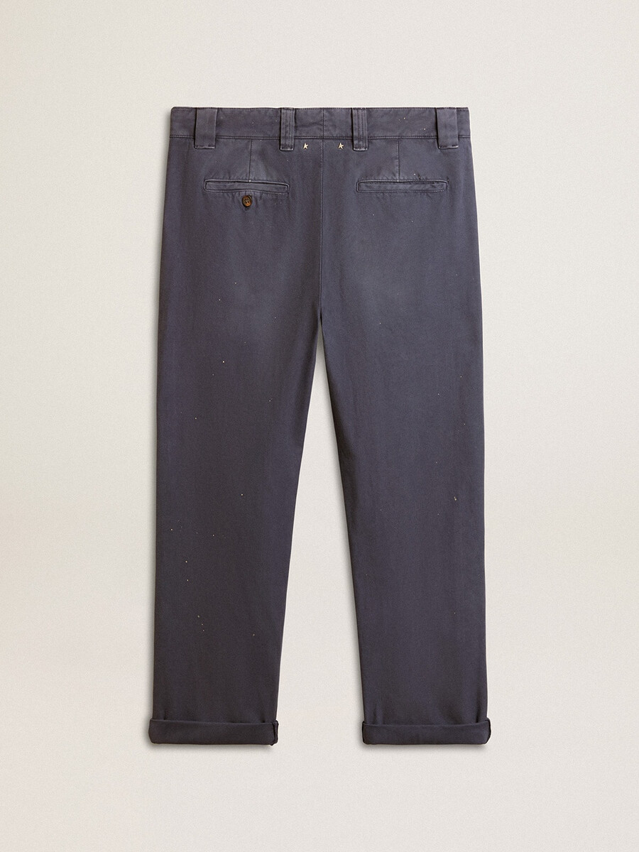 herrchinos i blått med en bekväm look