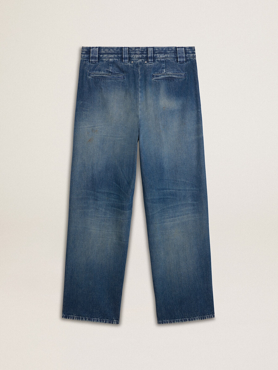 herrjeans chinos med slitna detaljer