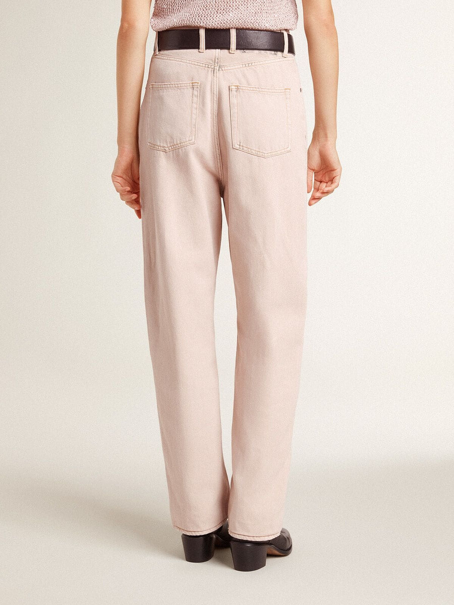 rosa jeans för kvinnor