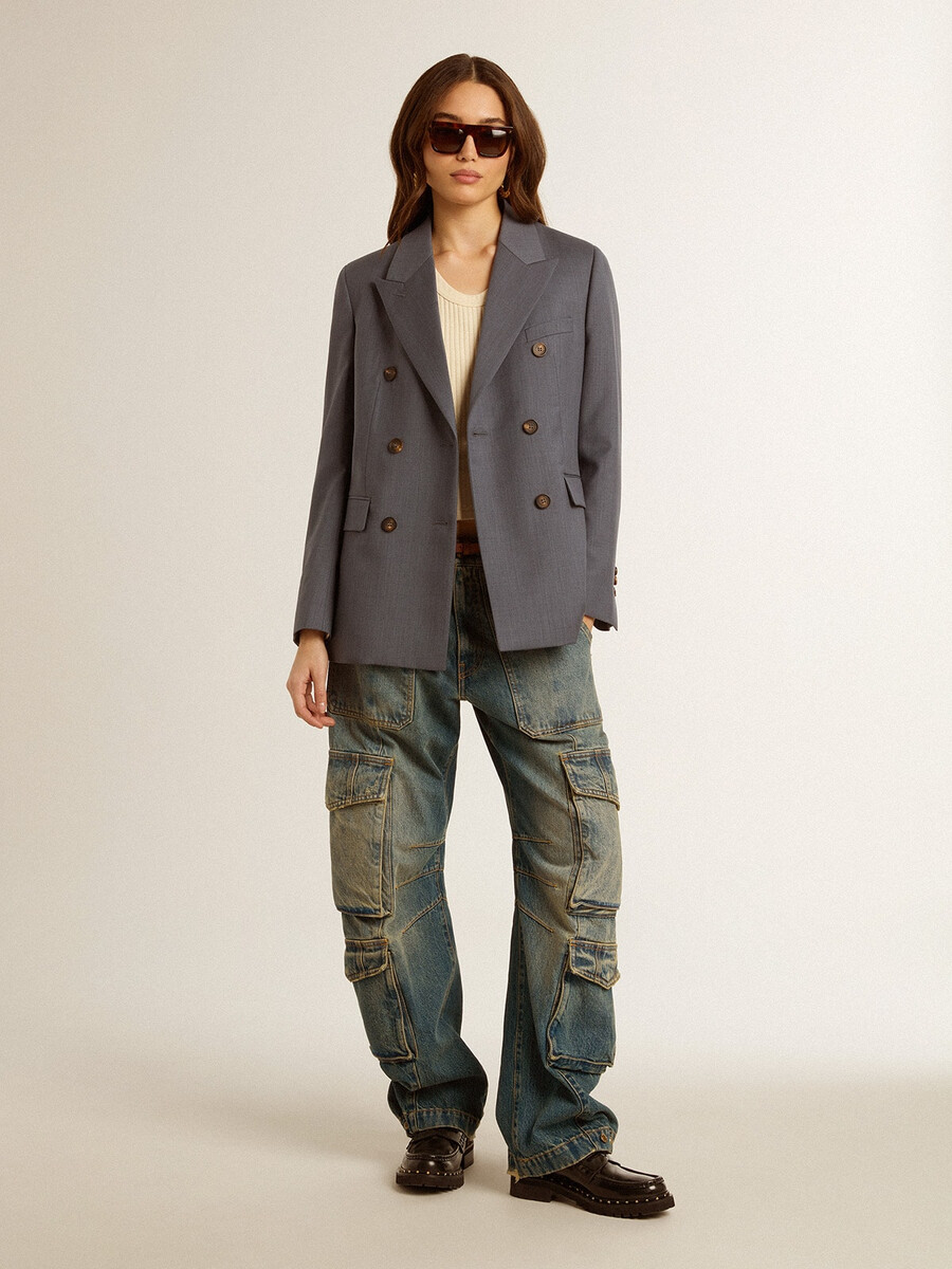 blåjeans med sliten yta