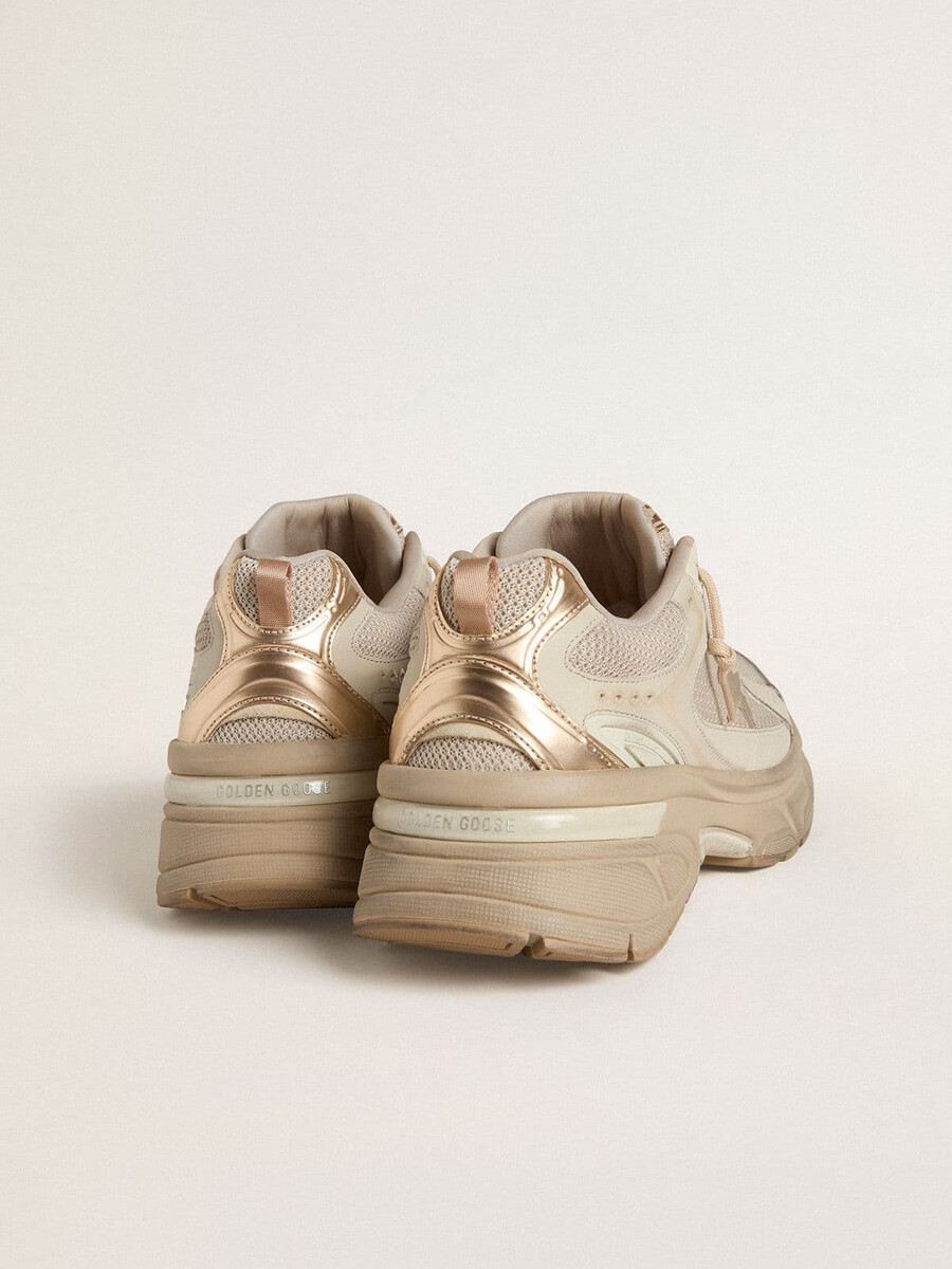 herr lightstar i duvgrått läder och mesh med beige tpu-stjärna