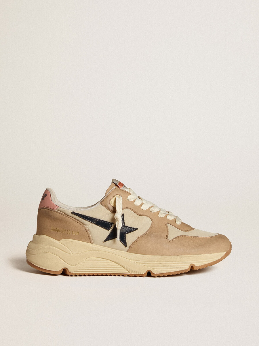 running sole ltd i nylon och nubuck med läderstjärna och hälflik