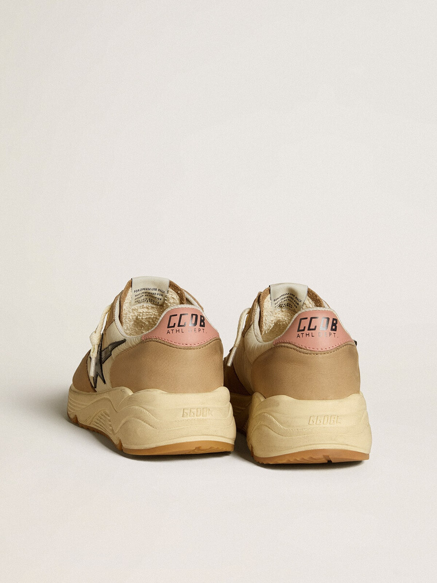 running sole ltd i nylon och nubuck med läderstjärna och hälflik