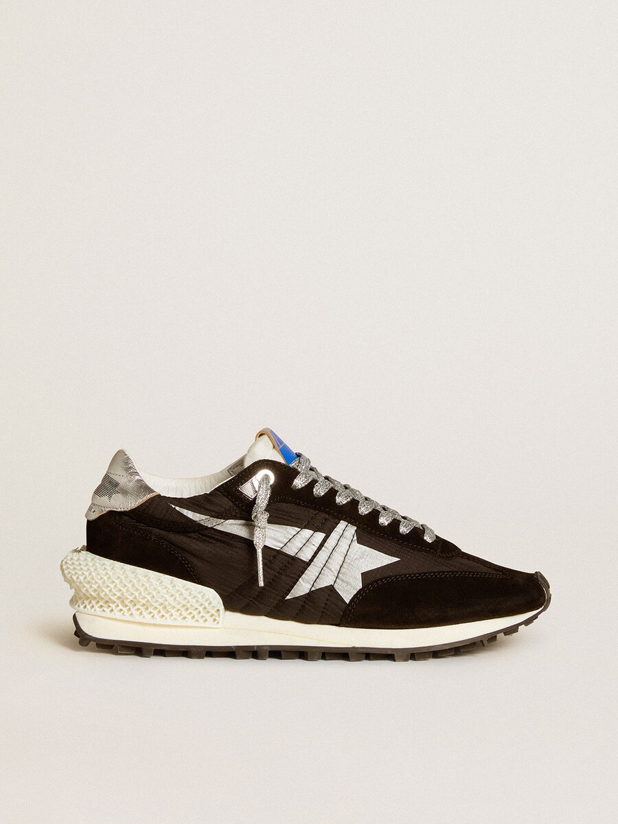 dammarathon med ovandel i svart ripstopnylon och silverfärgad stjärna