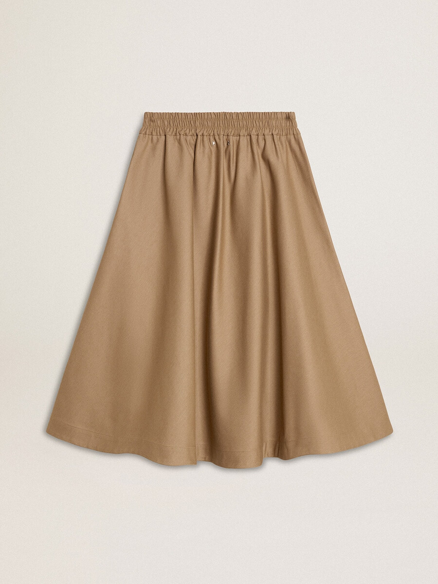 beige cirkelkjol för kvinnor