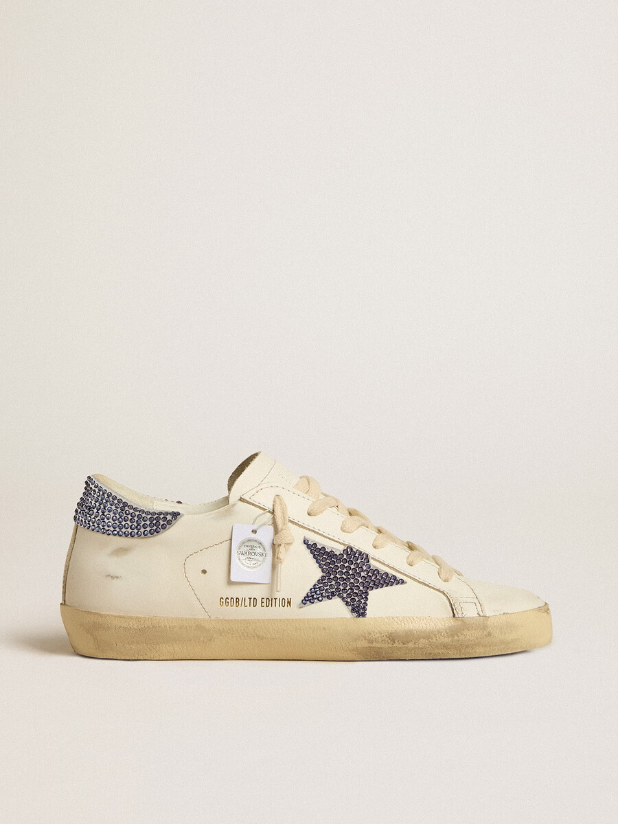 sneaker swarovski-kristaller super-star ltd för kvinnor