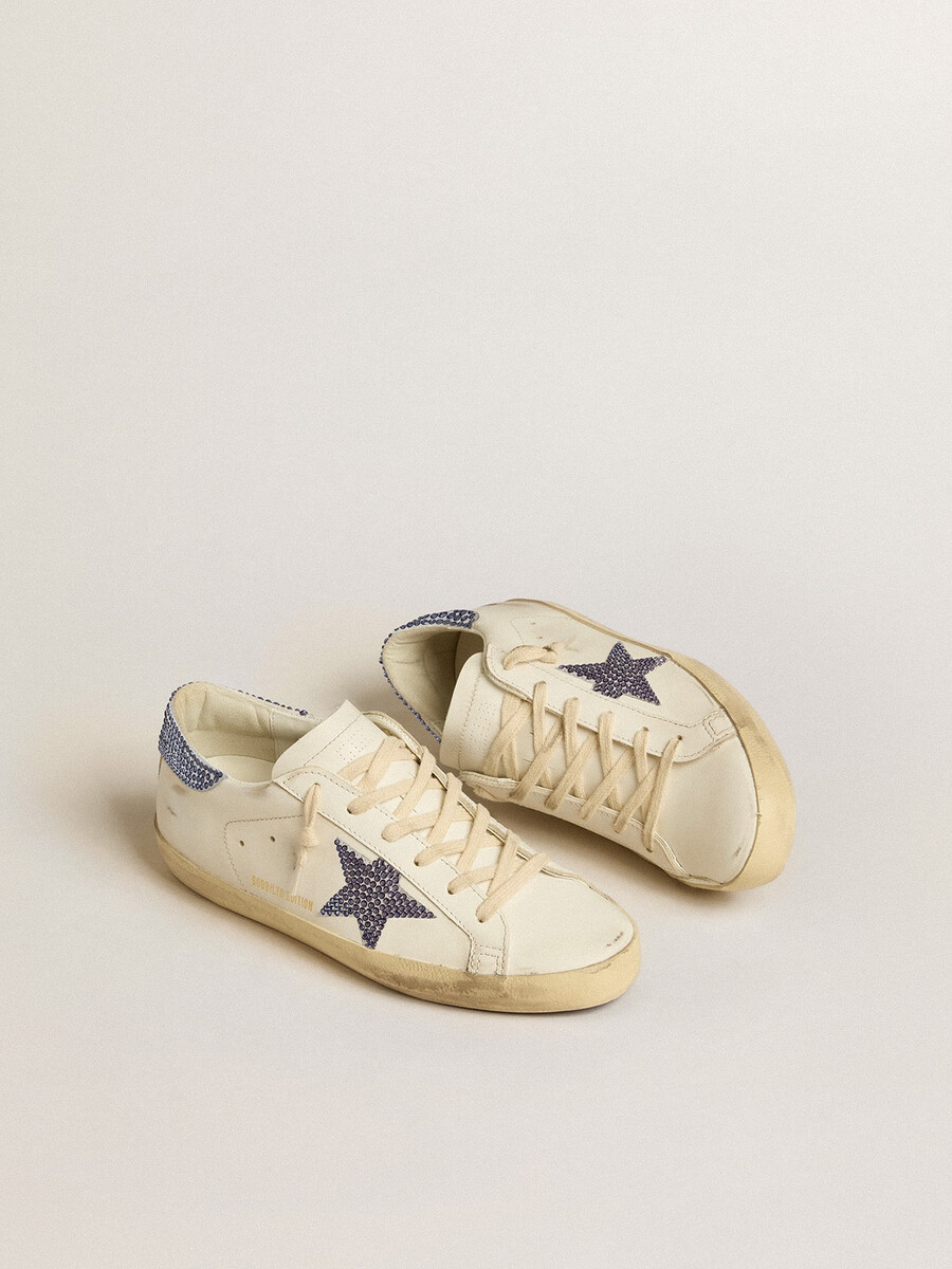 sneaker swarovski-kristaller super-star ltd för kvinnor