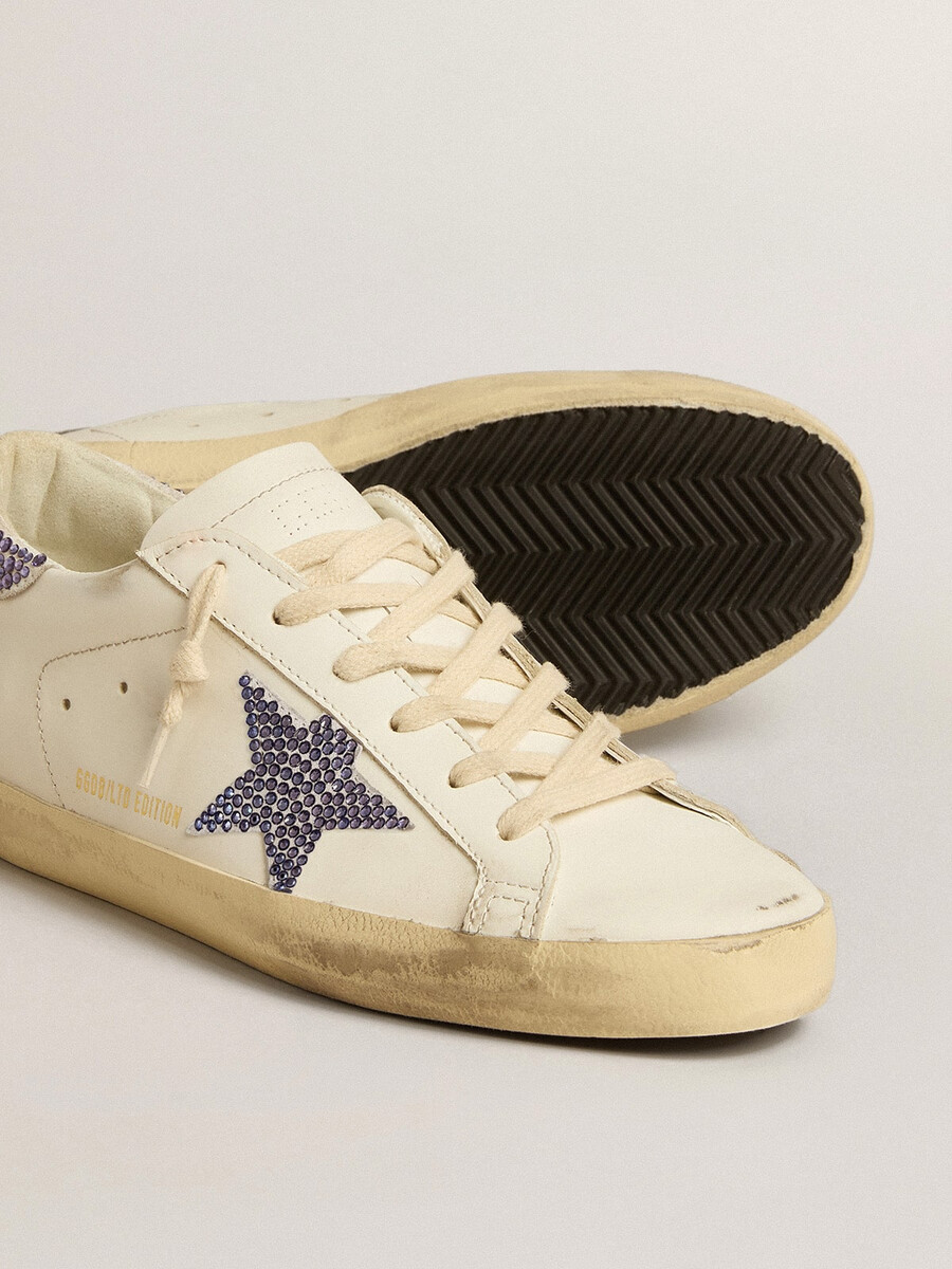 sneaker swarovski-kristaller super-star ltd för kvinnor