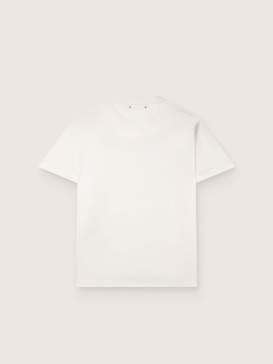 herr-t-shirt i vintagevit bomullsjersey