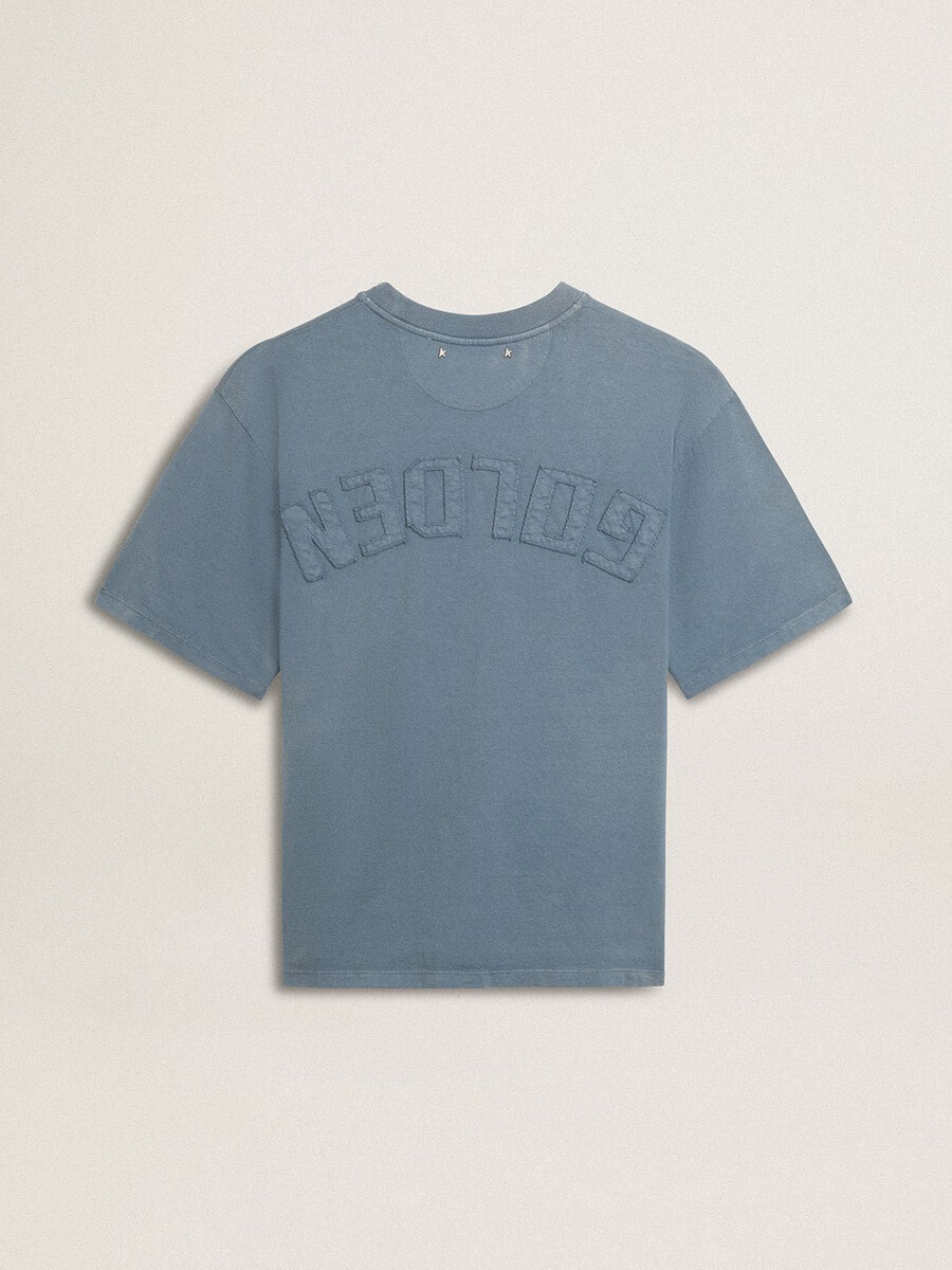 babyblå t-shirt med omvänd logotyp på baksidan - jersey capsule